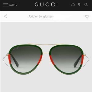 Gucci Aviator Metal Sunglasses